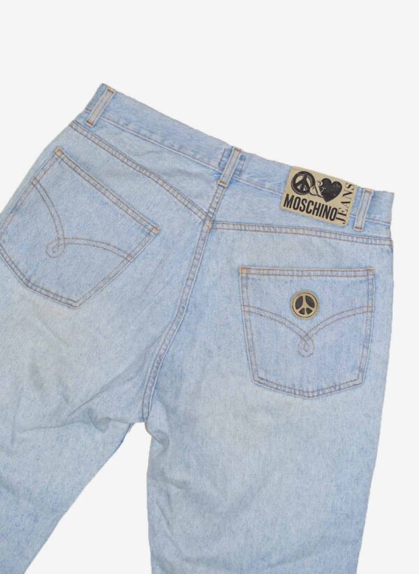 VINTAGE 90s MOSCHINO JEANS HELLBLAU – Bild 3