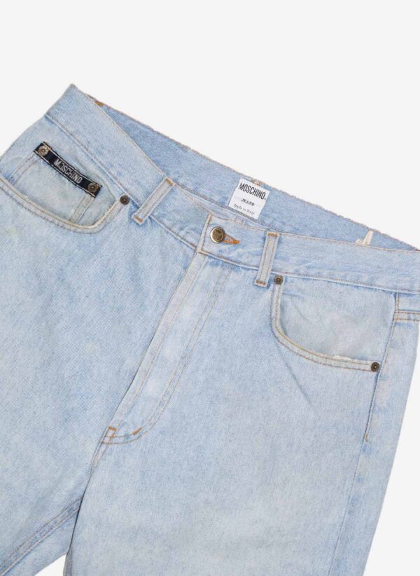 VINTAGE 90s MOSCHINO JEANS HELLBLAU – Bild 4