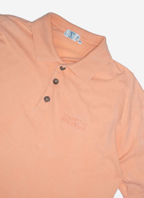 VINTAGE VALENTINO BEACHWEAR POLOSHIRT ORANGE – Bild 2