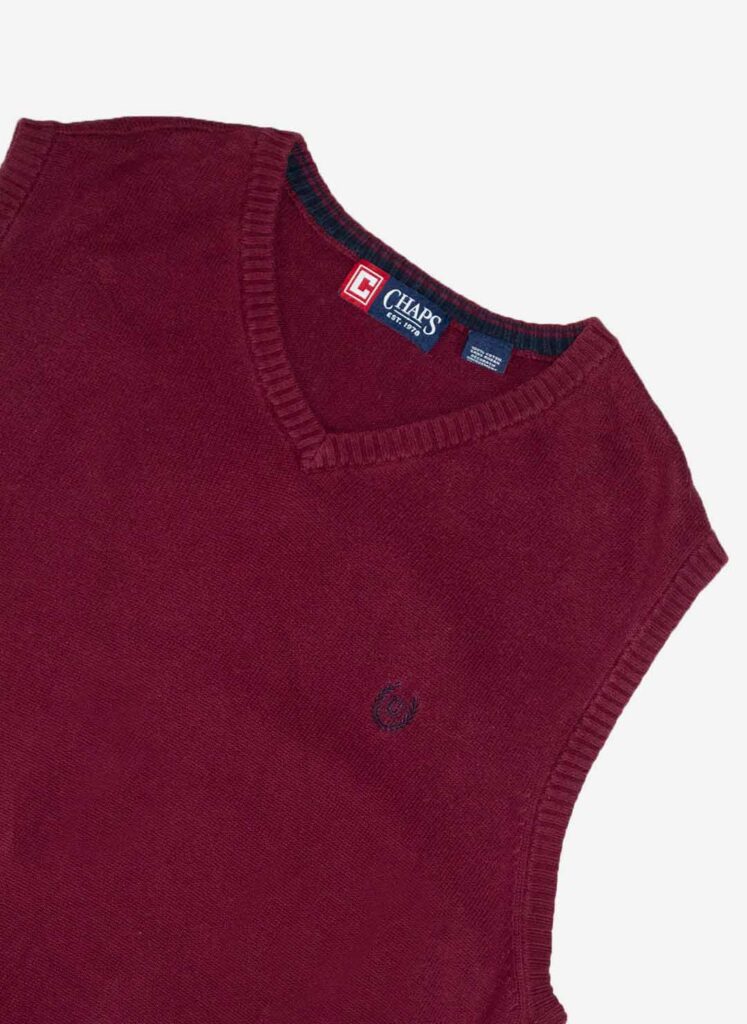 Chaps Knit Vest rot