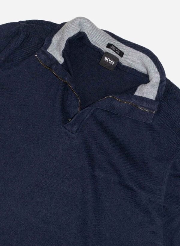 Hugo Boss Woll Half-Zip navy – Bild 2
