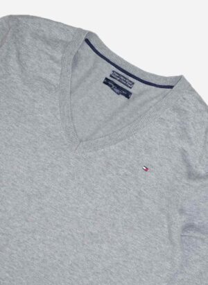 Tommy Hilfiger Pima V-Neck Sweater grau
