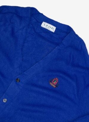 Vintage 90s Izod Knit Cardigan blau