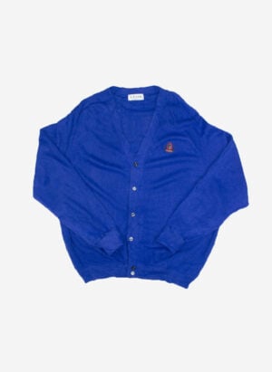 Vintage 90s Izod Knit Cardigan blau
