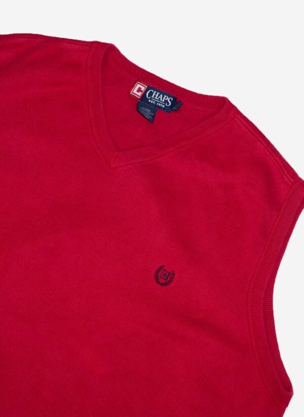 Vintage Chaps Sweater Vest rot – Bild 2