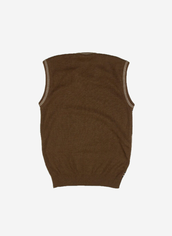 Vintage Knit Vest braun – Bild 3