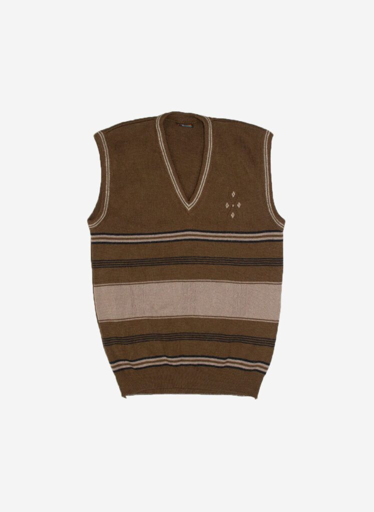 Vintage Knit Vest braun
