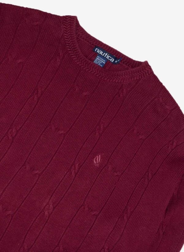 Vintage Nautica Knitsweater rot – Bild 2
