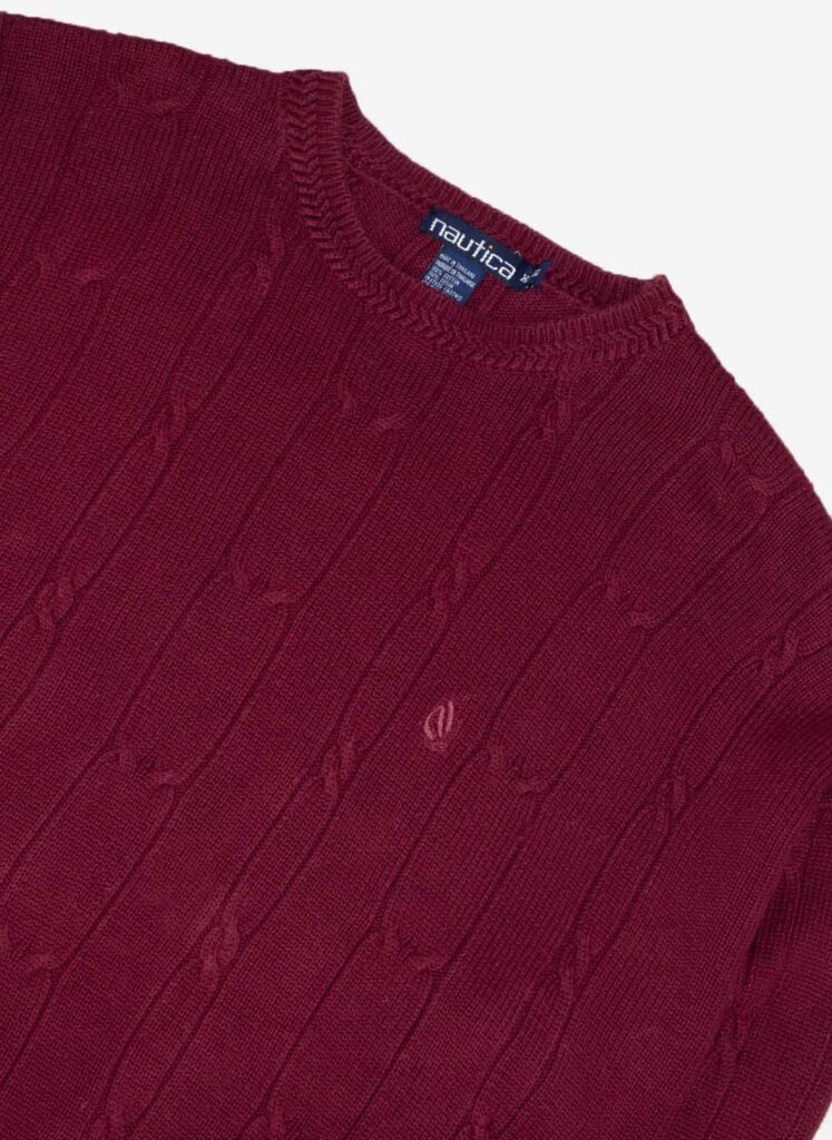 Vintage Nautica Knitsweater rot
