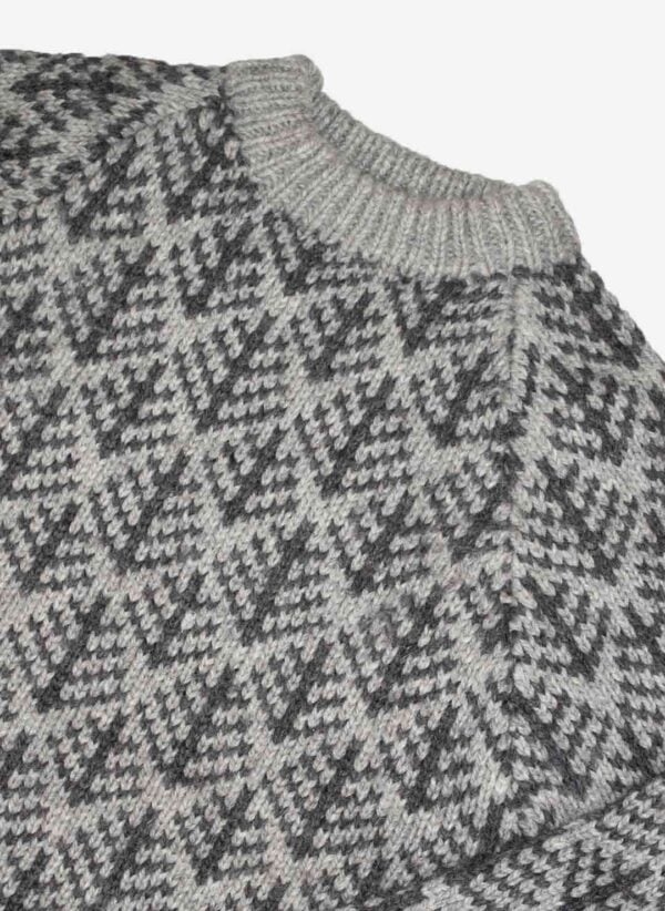 Vintage heavy Wollpullover grau – Bild 2