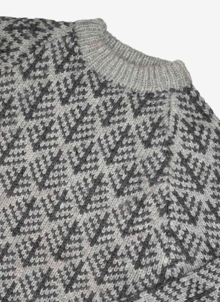 Vintage heavy Wollpullover grau