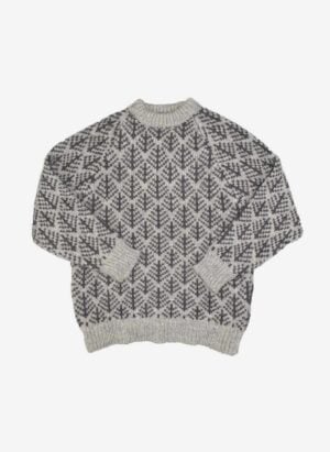 Vintage heavy Wollpullover grau