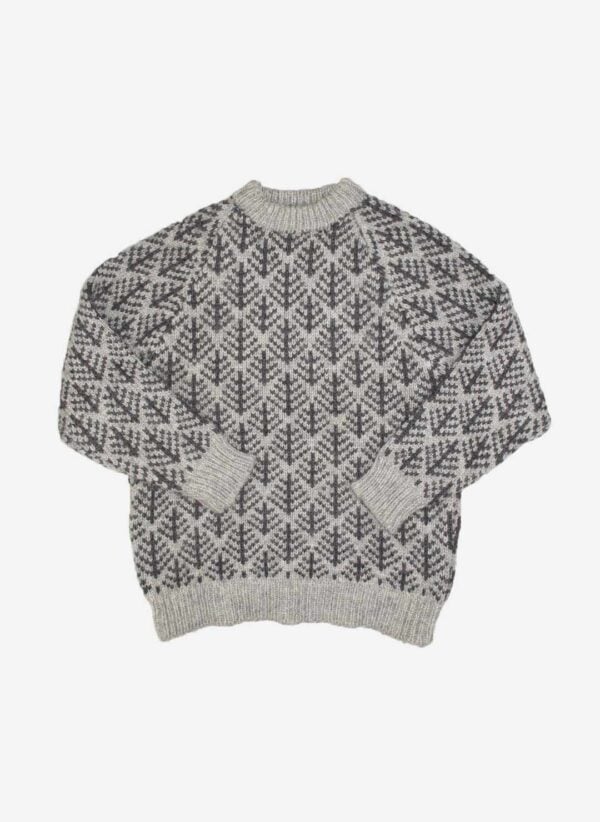 Vintage heavy Wollpullover grau