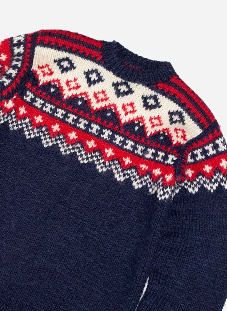 Vintage Handknit Wollpullover
