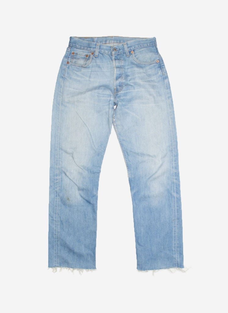Vintage Levi's 501 Jeans hellblau distressed