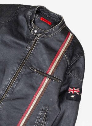 Vintage Abrams Biker Lederjacke