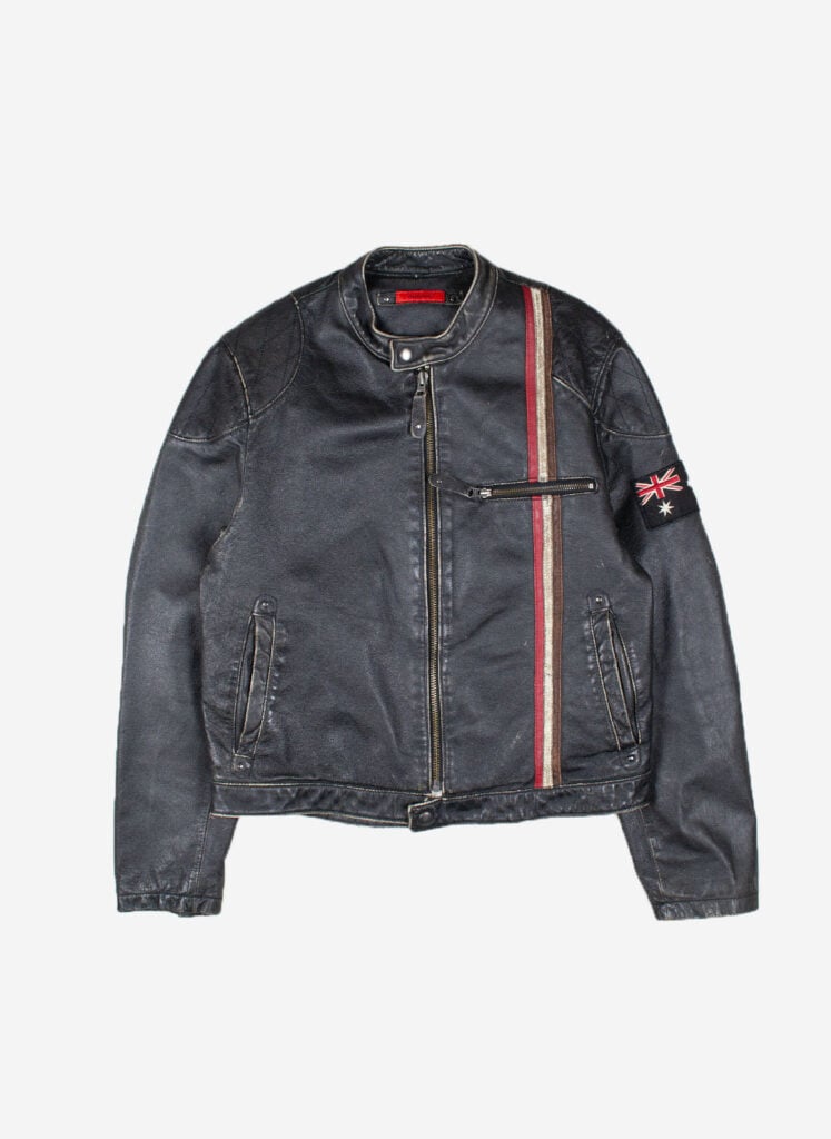 Vintage Abrams Biker Lederjacke