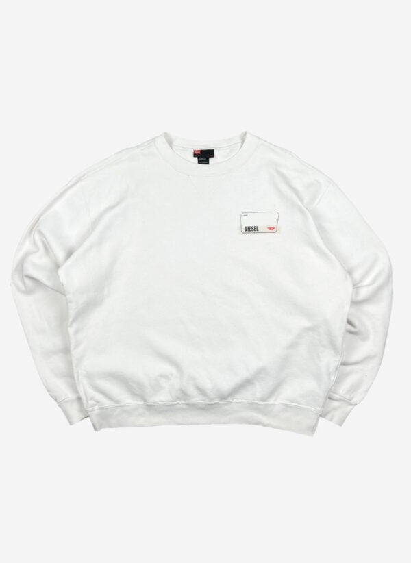 Vintage Diesel Sweater weiß boxy