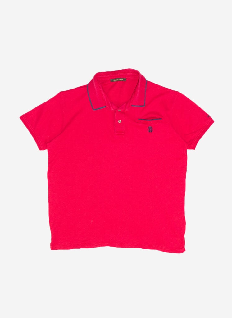 Vintage Roberto Cavalli Poloshirt rot