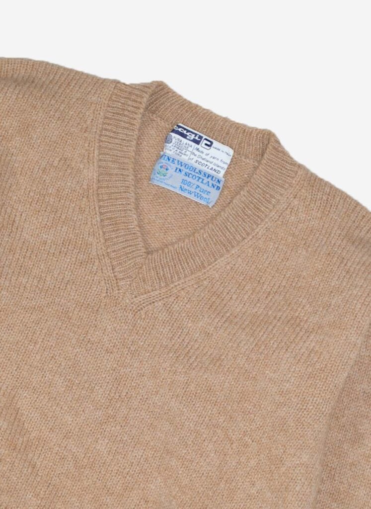 Vintage Schottland Wollpullover