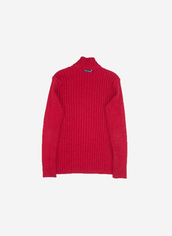 Vintage Armani Knit Half-Zip rot – Bild 3