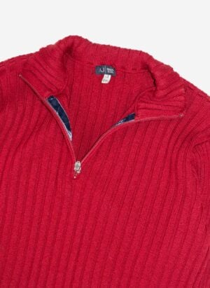 Vintage Armani Knit Half-Zip rot