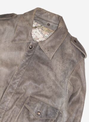 Vintage Aviator Lederjacke hellbraun