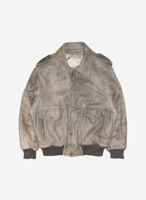 Vintage Aviator Lederjacke hellbraun