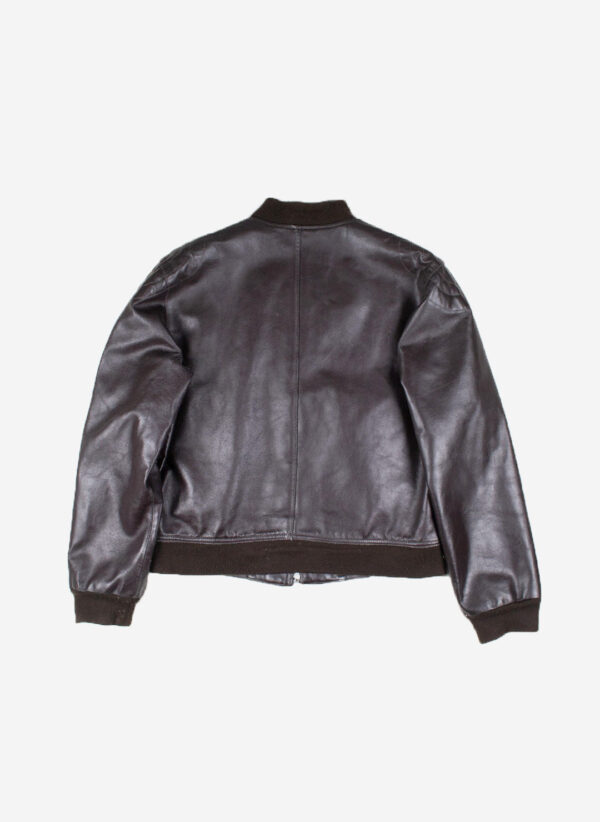 Vintage Lederjacke dunkelbraun – Bild 3