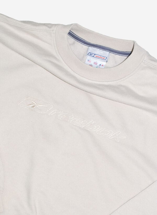 Vintage Reebok Sweater creme boxy – Bild 2