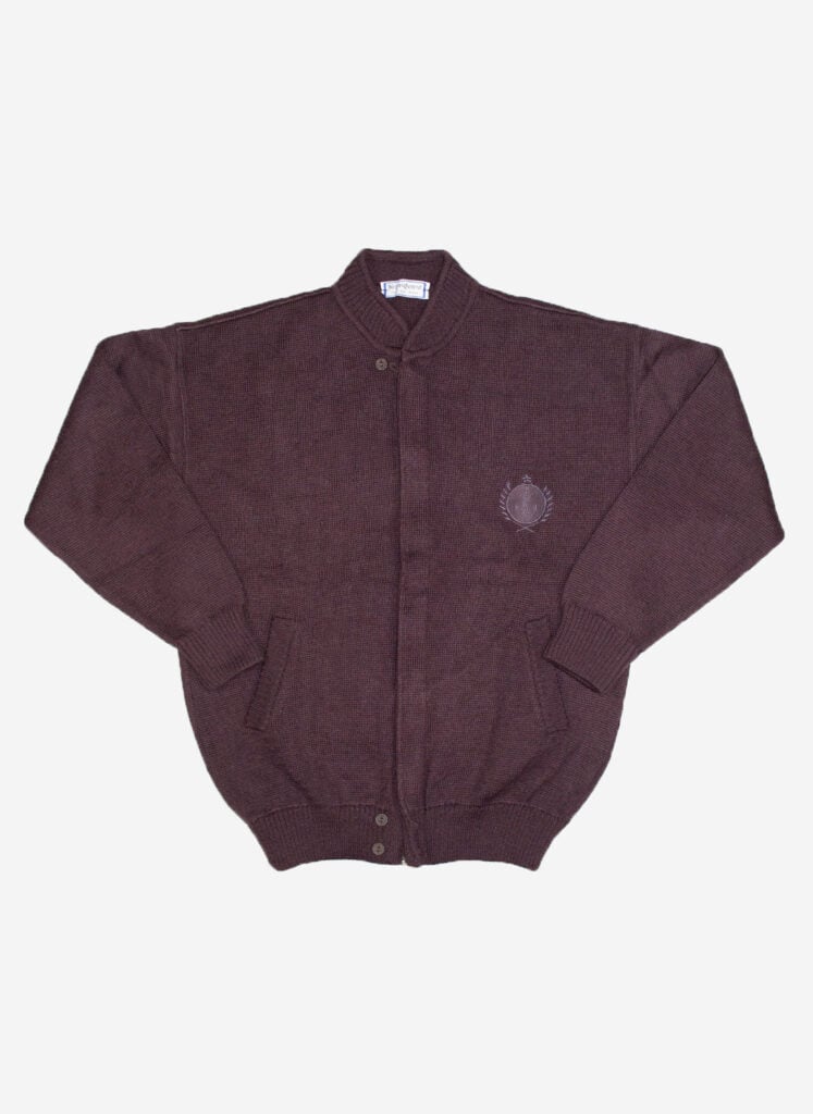 Vintage 80s Yves Saint Laurent heavy Knit Zipper