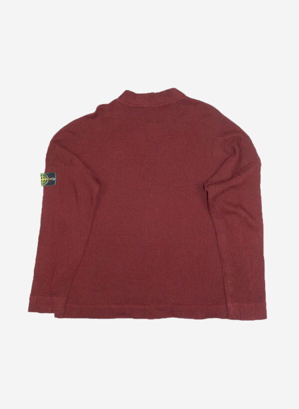 Vintage 90s Stone Island Green Edge Knitsweater – Bild 4