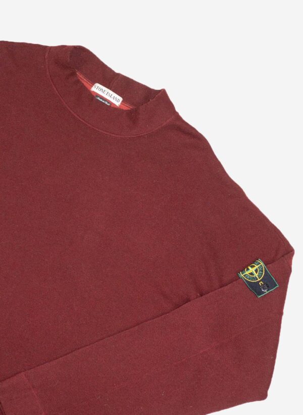 Vintage 90s Stone Island Green Edge Knitsweater – Bild 3