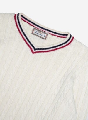 Vintage 90s Thomas Burberry women’s Knitsweater creme