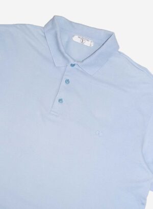 Vintage 80s Valentino Poloshirt babyblau