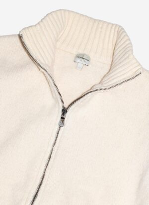 Vintage 90s Calvin Klein Knit Zipper creme