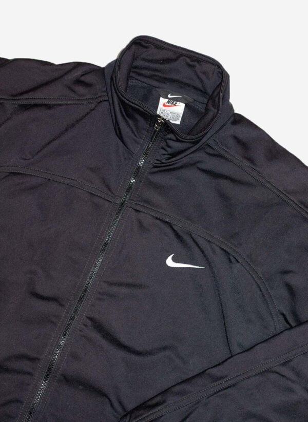 Vintage 90s Nike Trainingsjacke schwarz – Bild 2