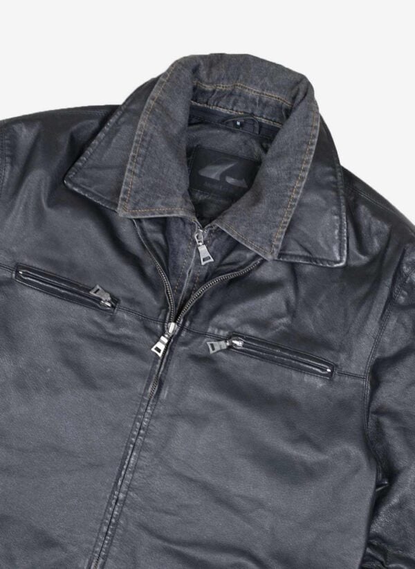 Angelo Litrico double layer Lederjacke schwarz – Bild 2