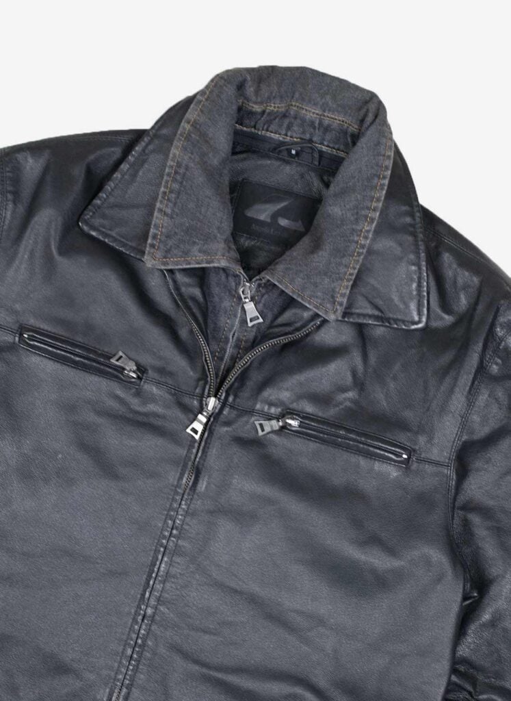 Angelo Litrico double layer Lederjacke schwarz