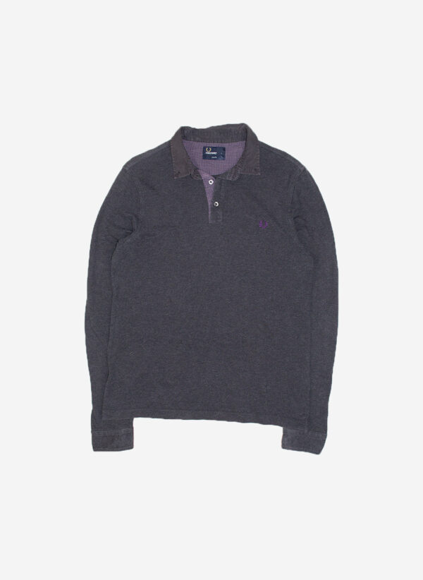 Fred Perry Polo Longsleeve grau