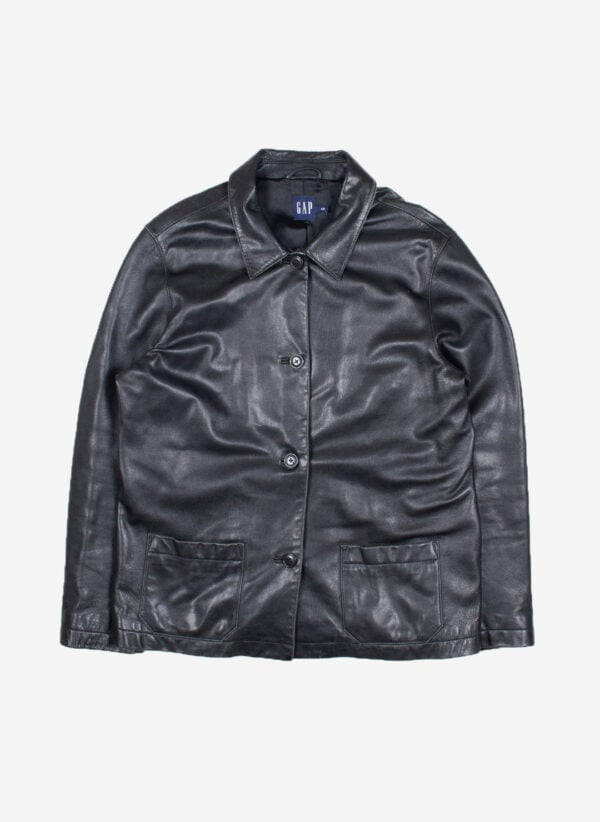 Gap Lederjacke schwarz