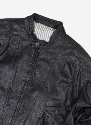 Vintage 80s Lederjacke schwarz