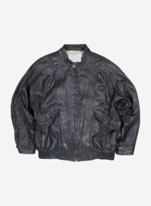 Vintage 80s Lederjacke schwarz