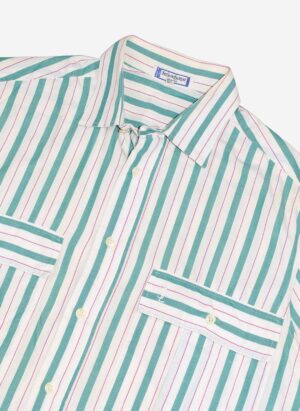 Vintage 80s Yves Saint Laurent Kurzarmhemd striped