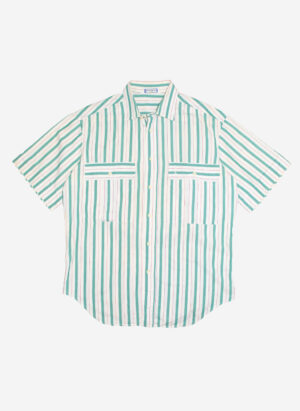 Vintage 80s Yves Saint Laurent Kurzarmhemd striped