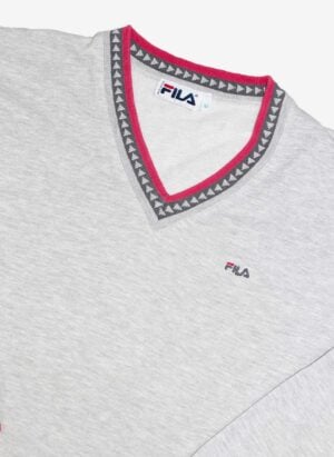 Vintage 90s Fila Sweater grau