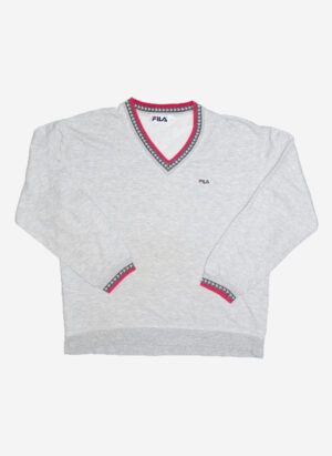 Vintage 90s Fila Sweater grau