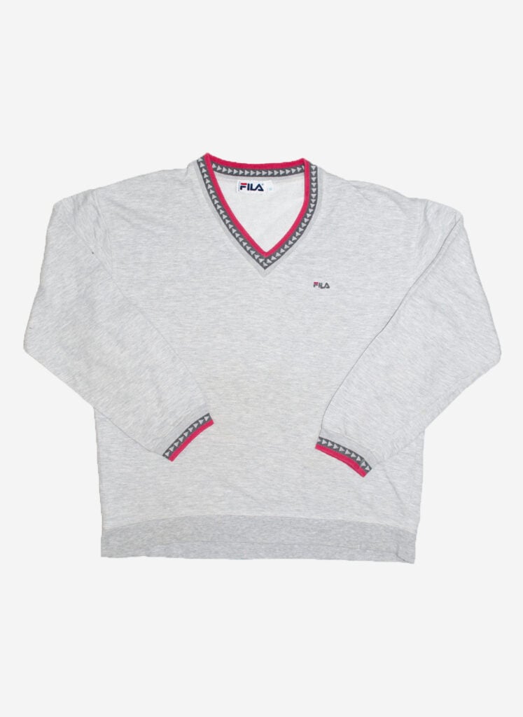 Vintage 90s Fila Sweater grau