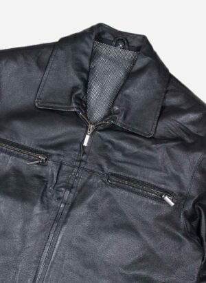 Vintage Angelo Litrico Lederjacke schwarz