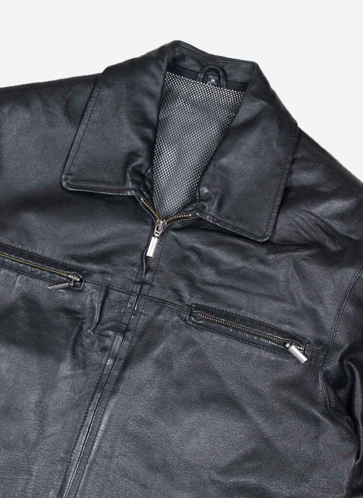 Vintage Angelo Litrico Lederjacke schwarz